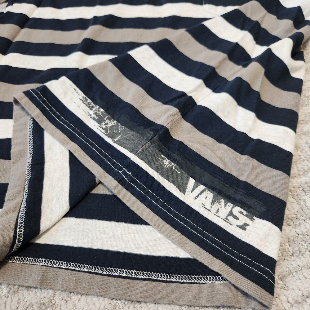 Van's Classic Fit loose short sleeve stripe polo top size M men - Picture 4 of 8